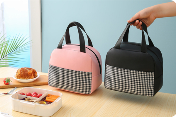 C09-4 PU Houndstooth Lunch Bag