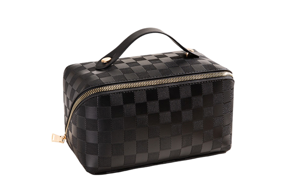 Checkered Pillow Cosmetic Bag