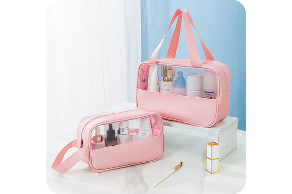 C11 Splicing PVC Cosmetic Bag