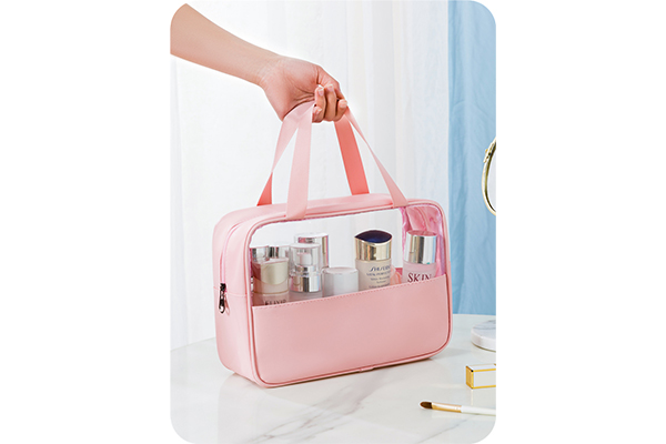 C11 Splicing PVC Cosmetic Bag