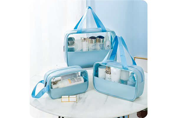 C11 Splicing PVC Cosmetic Bag