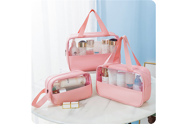 C11 Splicing PVC Cosmetic Bag