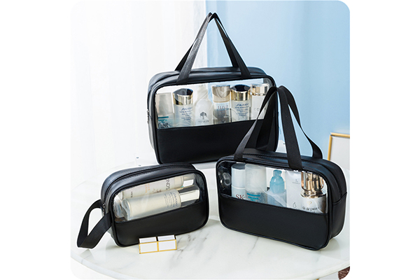 C11 Splicing PVC Cosmetic Bag